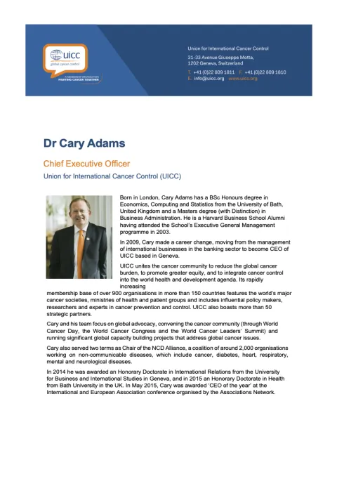 Dr Cary Adams's bio cover image