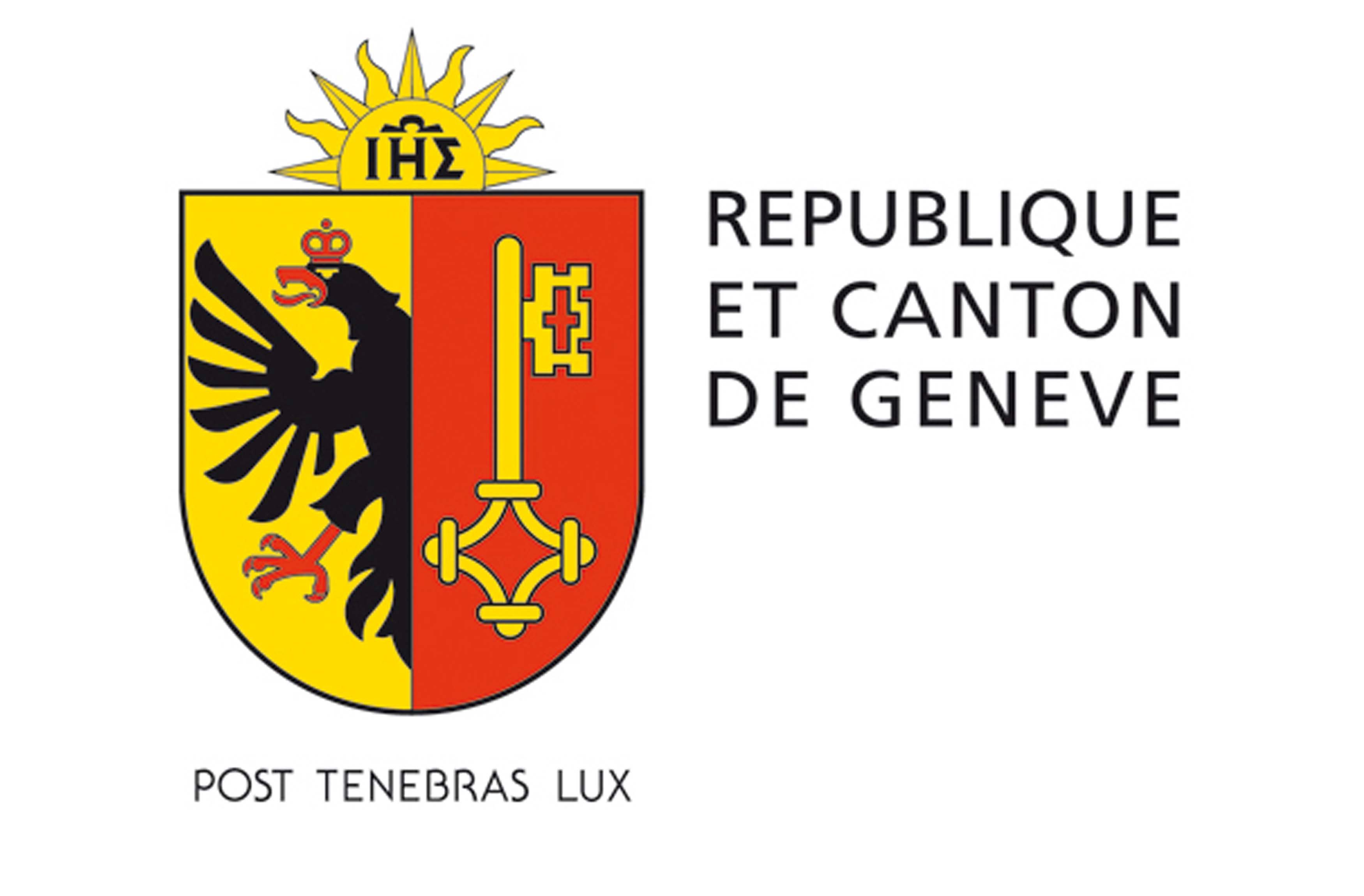 Logo of the Republic and canton of Geneva,Switzerland, sporting its motto "Post Tenebras Lux"
