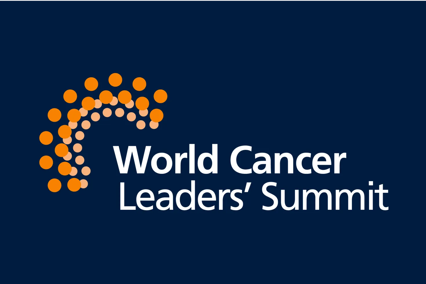 World Cancer Leaders' Summit logo on navy blue background