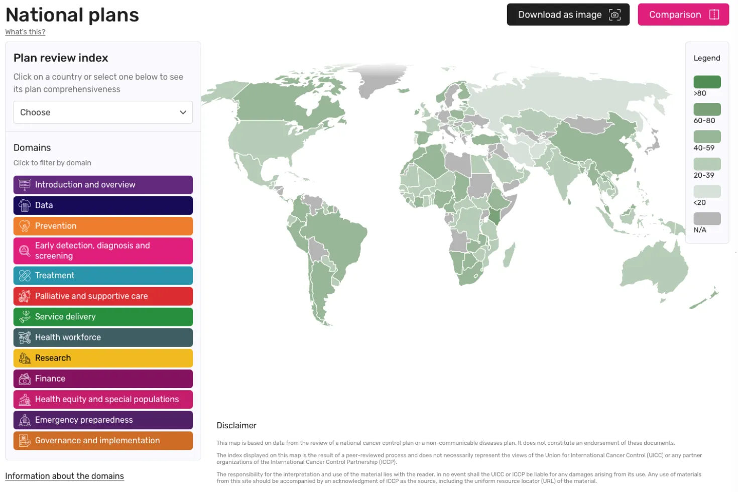 ICCP Map of cancer plans