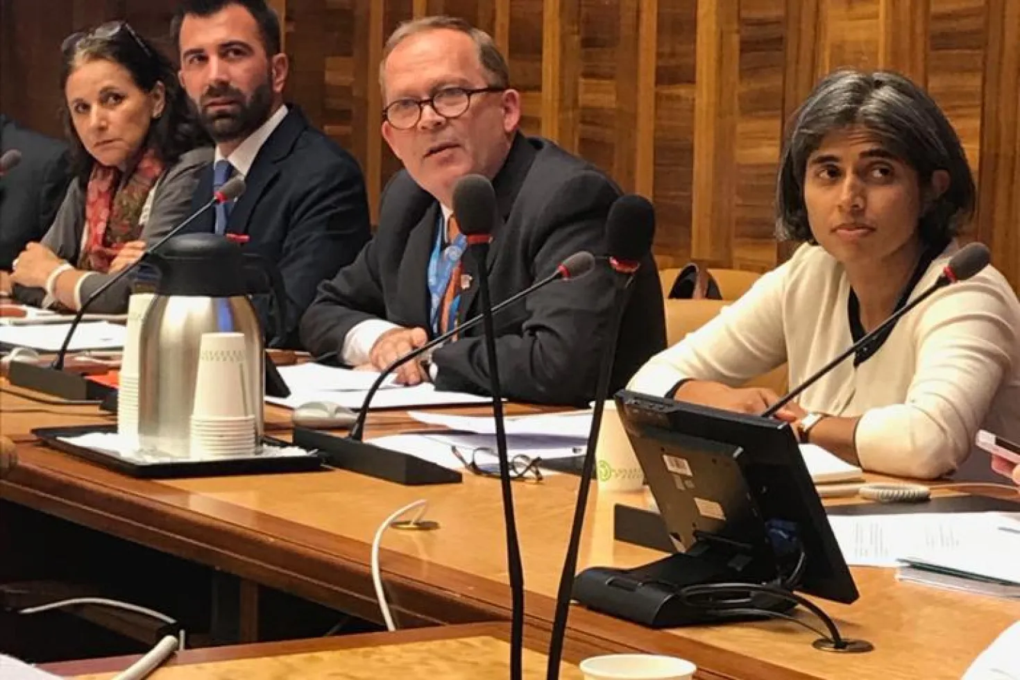 Dr Cary Adams speaking at WHA72 Dr Cary Adams speaking at WHA72