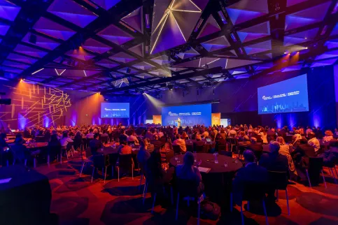 Event crowd at a professional conference