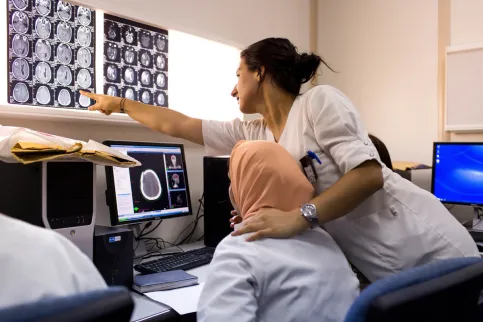 The cancer community is adapting and innovating in response to disruptions in cancer care due to COVID-19 (picture taken at the University Hospital Hassan II, Morocco)