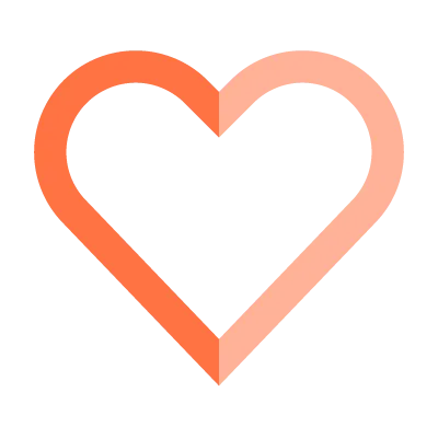 Orange heart icon