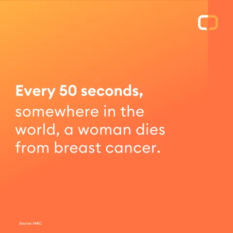 Breast cancer awareness social media card