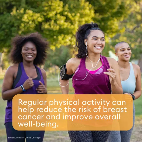 Breast cancer image running women