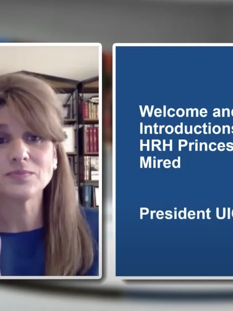 Princess Dina Mired – UICC President 2018-2020 introduces the General Assembly 2020