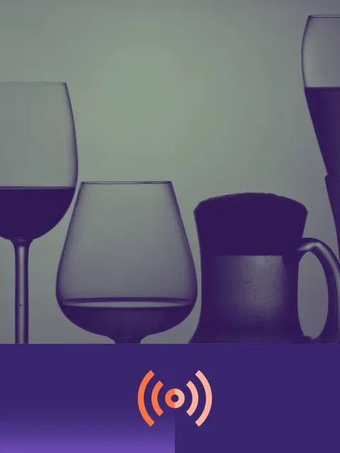 A variety of glasses containing different alcohol